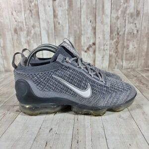 Nike Air VaporMax 2021 FK Grey White Flyknit Sneakers DB1550-400 Womens 7.5 / 6Y